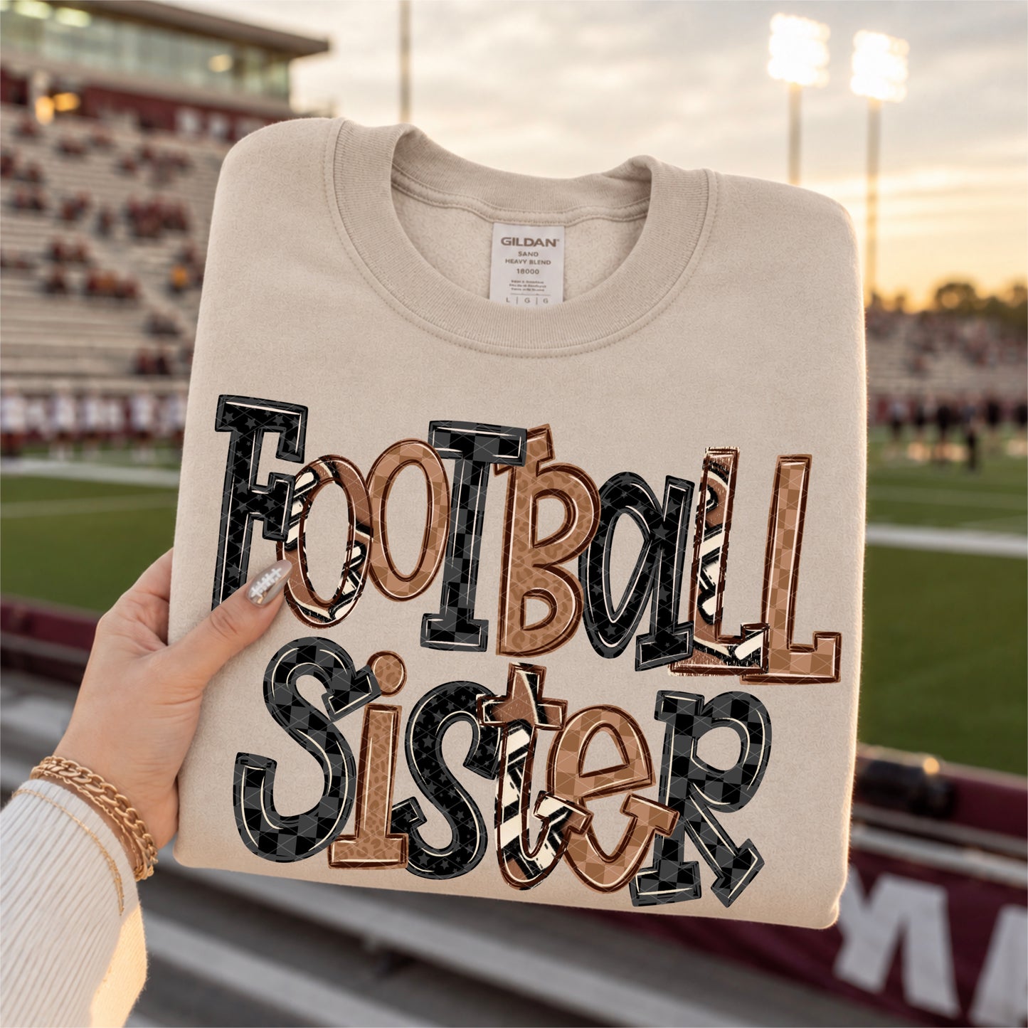 Sister Football Doodle DTF Transfer