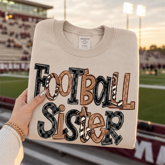 Sister Football Doodle DTF Transfer