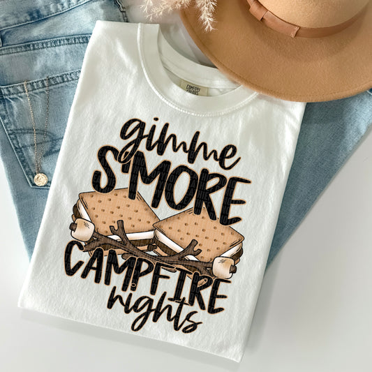 Gimme S'more Campfire Nights DTF Transfer