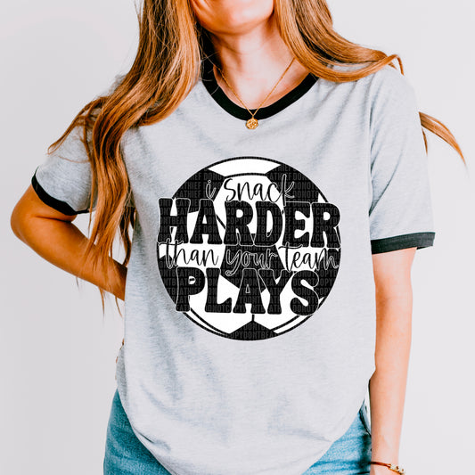 Snack Harder Soccer DTF Transfer