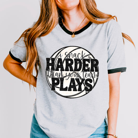 Snack Harder Volleyball DTF Transfer