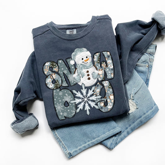 Snow Day Blue DTF Transfer