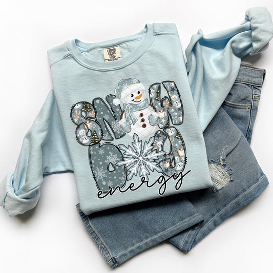 Snow Day Energy Blue DTF Transfer