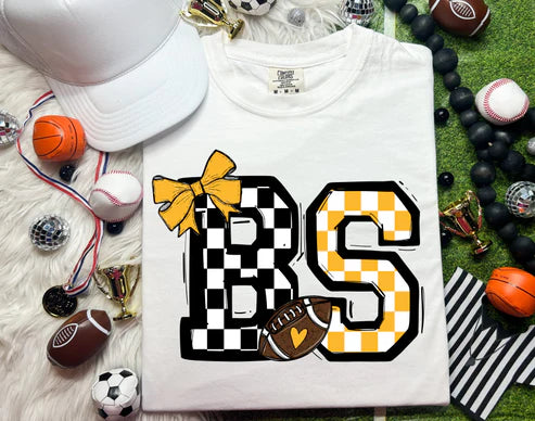 So Sporty Checker Football Custom Team Name/Personalized DTF Transfer