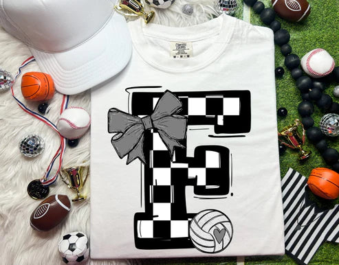 So Sporty Checker Volleyball Custom Team Name/Personalized DTF Transfer