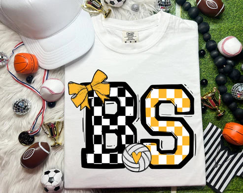 So Sporty Checker Volleyball Custom Team Name/Personalized DTF Transfer