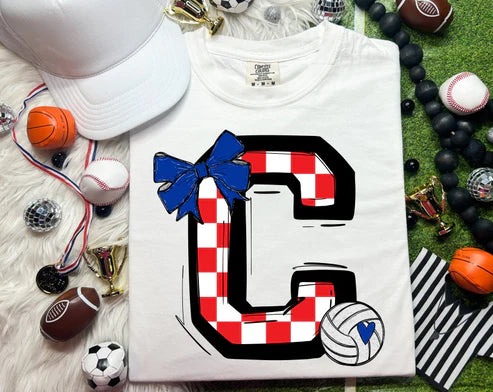 So Sporty Checker Volleyball Custom Team Name/Personalized DTF Transfer
