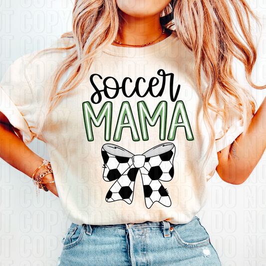 Soccer Mama Simple Bow DTF Transfer