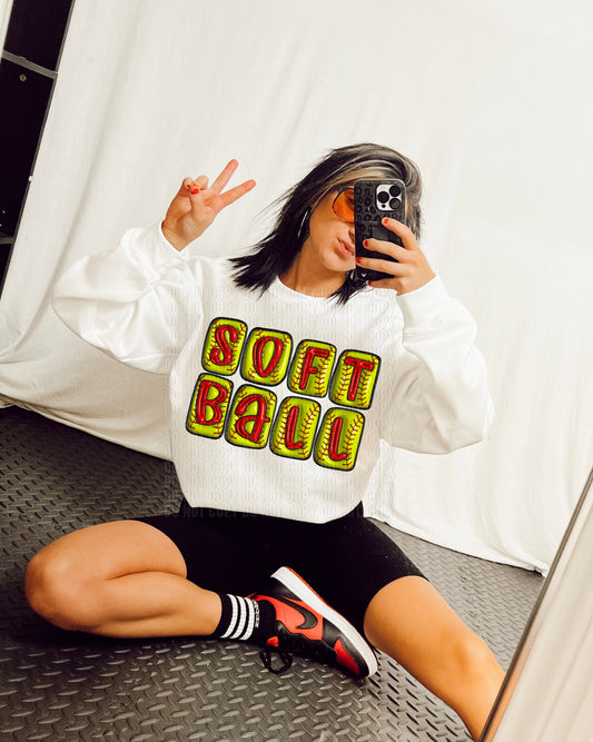 Softball 3D DTF Transfer