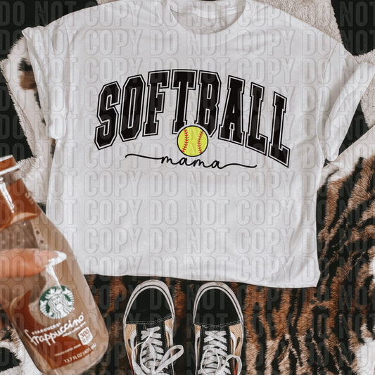 Softball Mama Black DTF Transfer