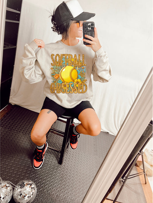 Softball Obsessed DTF Transfer