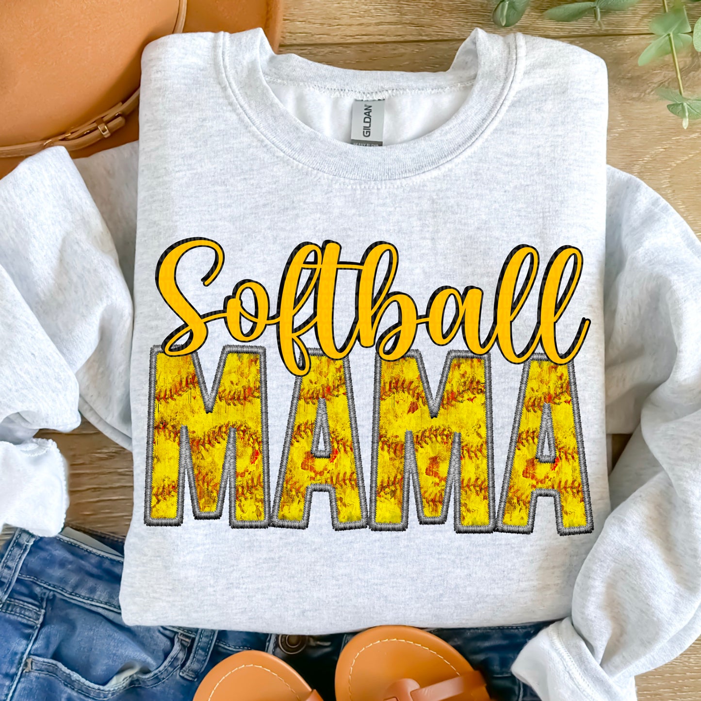 Softball Mama Faux DTF Transfer