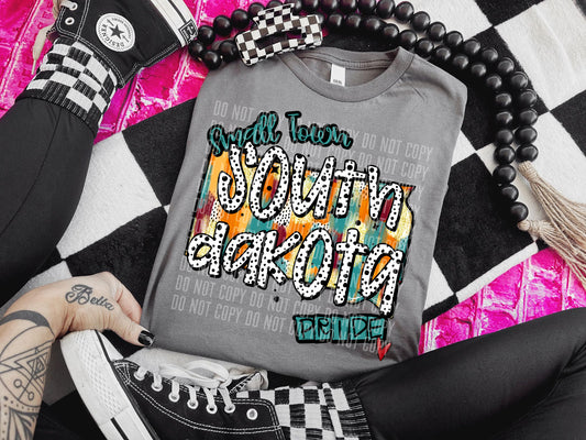 South Dakota Brushstroke State Pride DTF Transfer