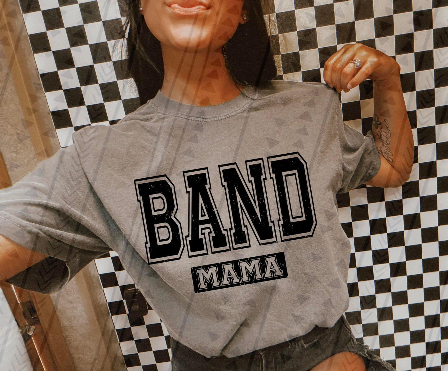 Band Mama Varsity Grunge DTF Transfer