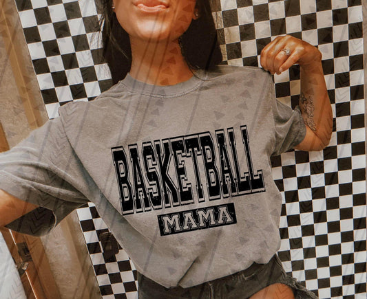 Basketball Mama Varsity Grunge DTF Transfer