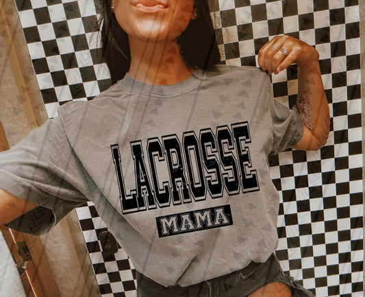Lacrosse Mama Varsity Grunge DTF Transfer