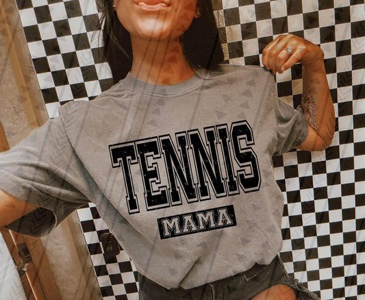 Tennis Mama Varsity Grunge DTF Transfer