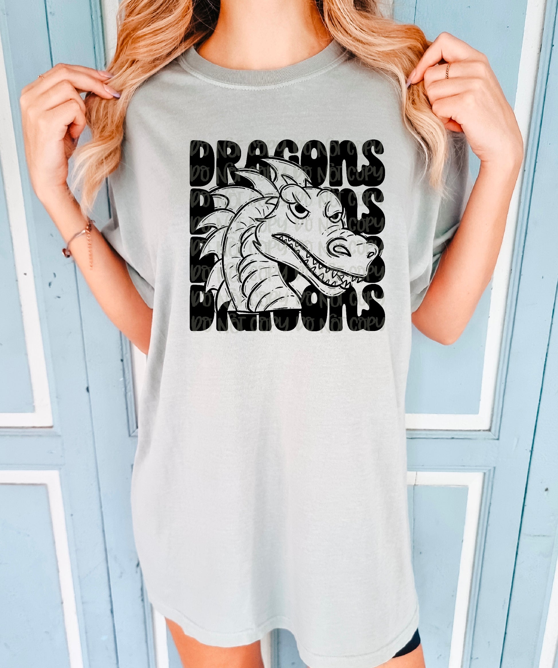 Stacked Dragons Mascot DTF Transfer
