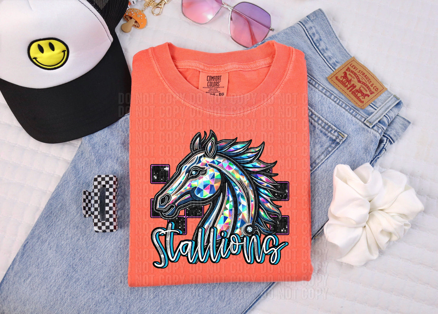 Rhinestone Colorful Mascots DTF Transfer