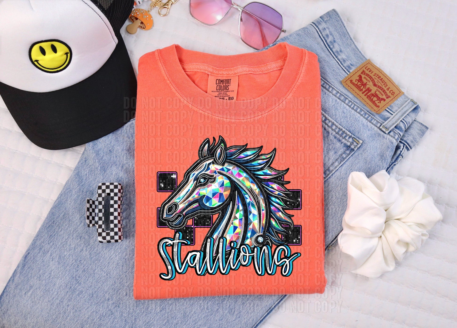 Rhinestone Colorful Mascots DTF Transfer