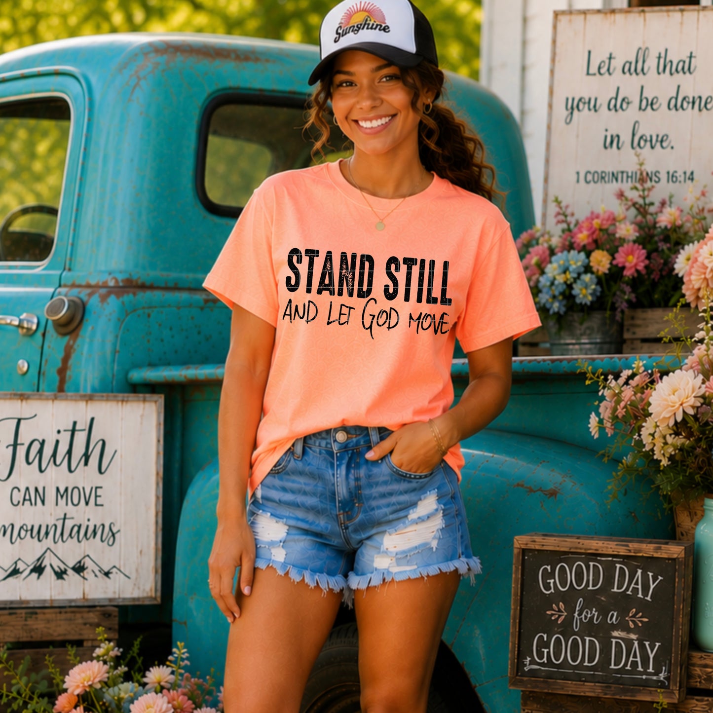 Stand Still Black Font DTF Transfer