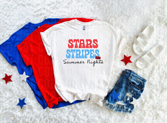 Stars Stripes And Summer Nights DTF Transfer
