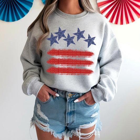 Stars Stripes DTF Transfer