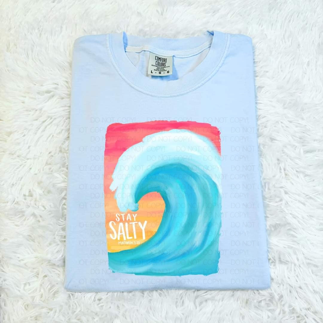 Stay Salty Sunset Waves DTF Transfer