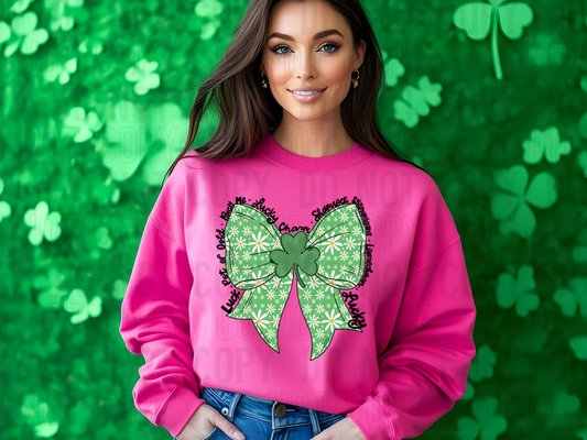 St. Patrick's Day Floral Bow DTF Transfer