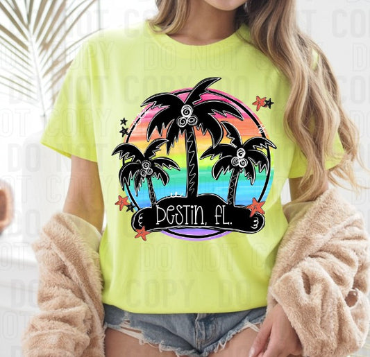 Summer Beach Custom Name DTF Transfer