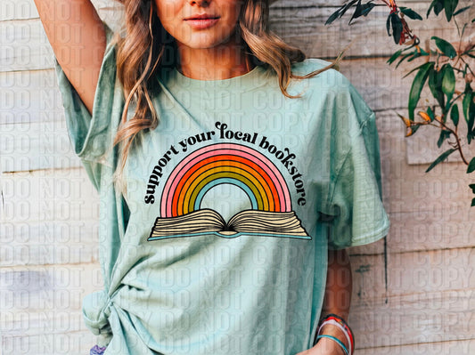 Support Your Local Bookstore DTF Transfer