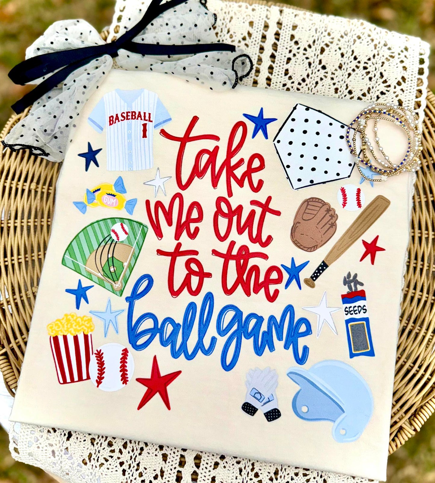 Take Me Out To The Ballgame Baseball DTF Transfer