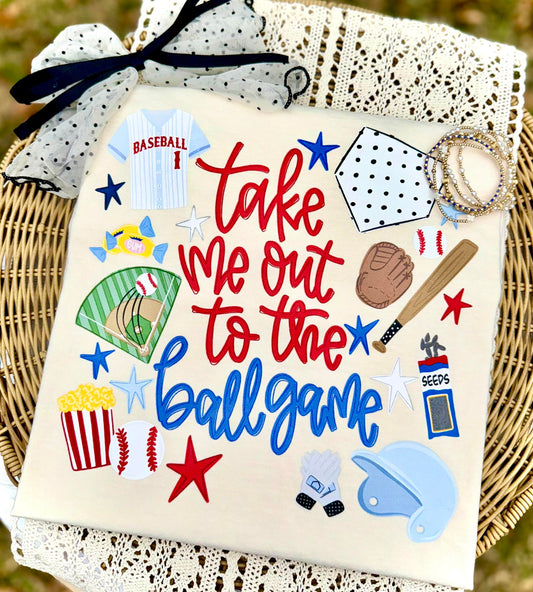 Take Me Out To The Ballgame Baseball DTF Transfer