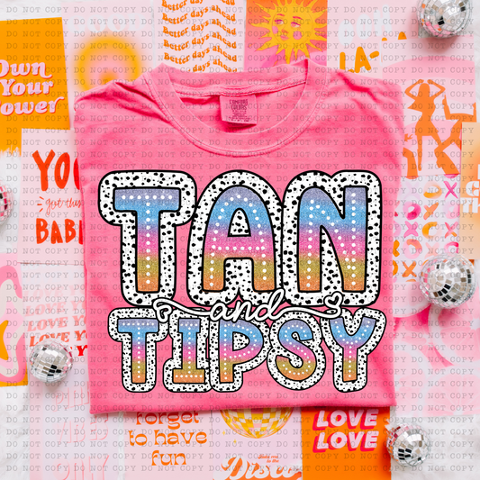 Tan And Tipsy Tie Dye DTF Transfer