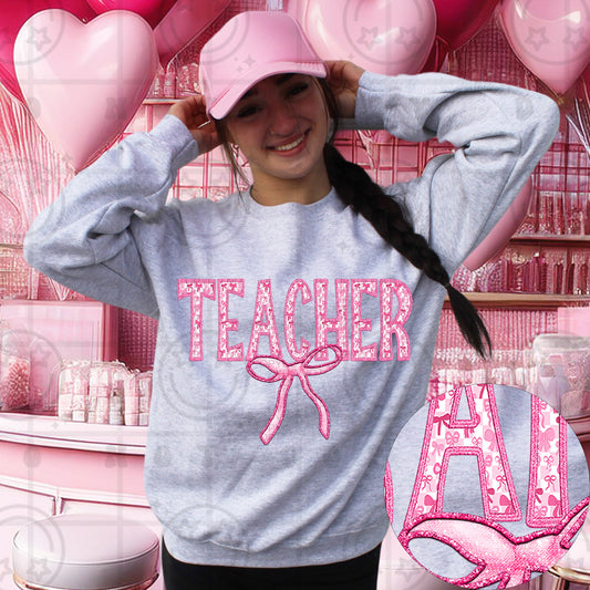 Teacher Pink Coquette DTF Transfer