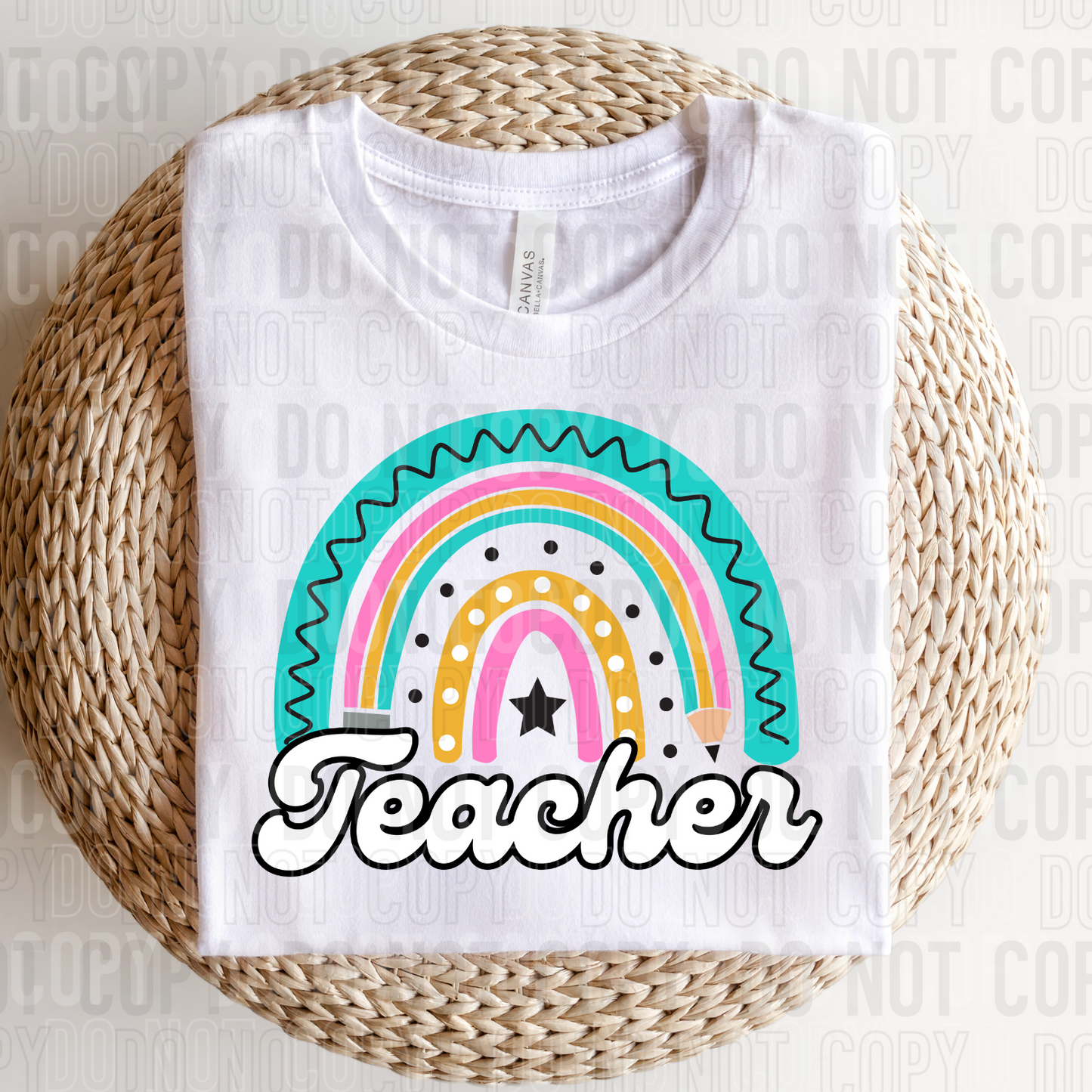 Teacher Rainbow DTF Transfer