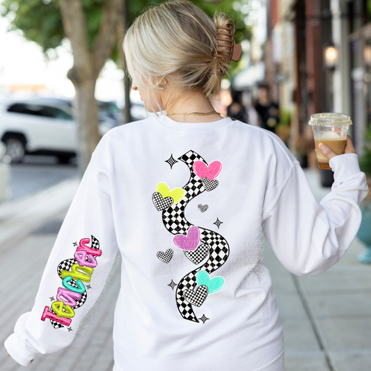 Teacher Bright Checker DTF Transfer