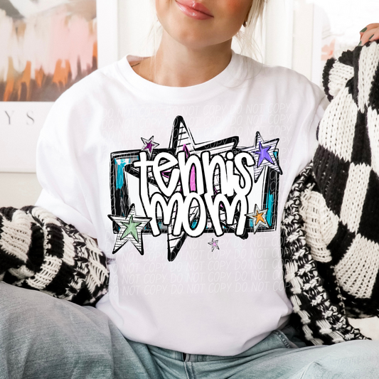 TENNIS MOM CS Bright Stars DTF Transfer