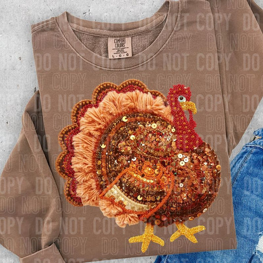 Turkey Yarn Faux DTF Transfer