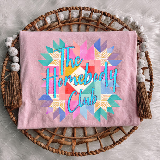 The Homebody Club Patchwork DTF Transfer