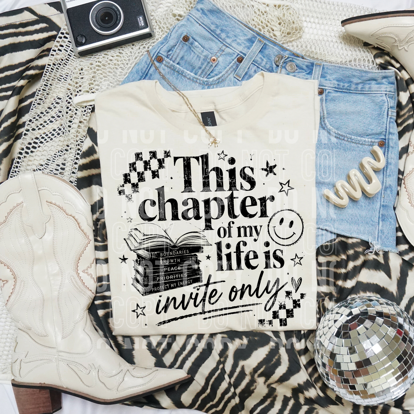 This Chapter Of My Life Is Invite Only Black Font DTF Transfer