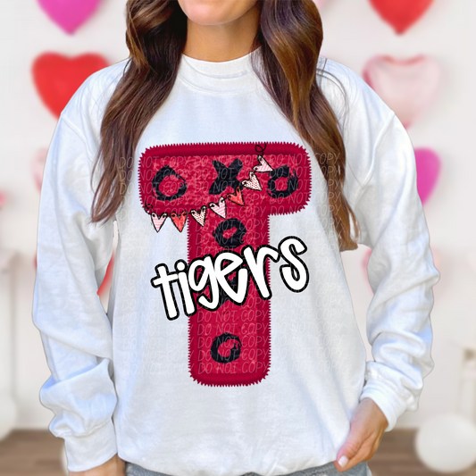 Tigers Valentine School Spirit DTF Transfer