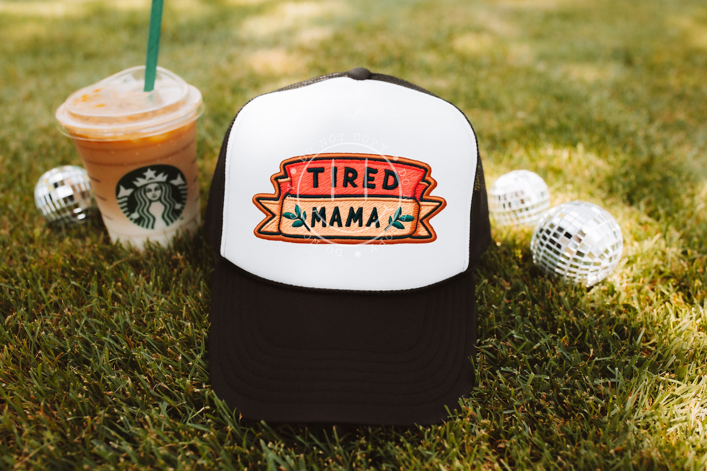 Tired Mama Hat Patch DTF Transfer