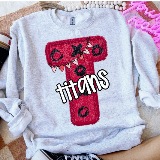 Titans Valentine School Spirit DTF Transfer