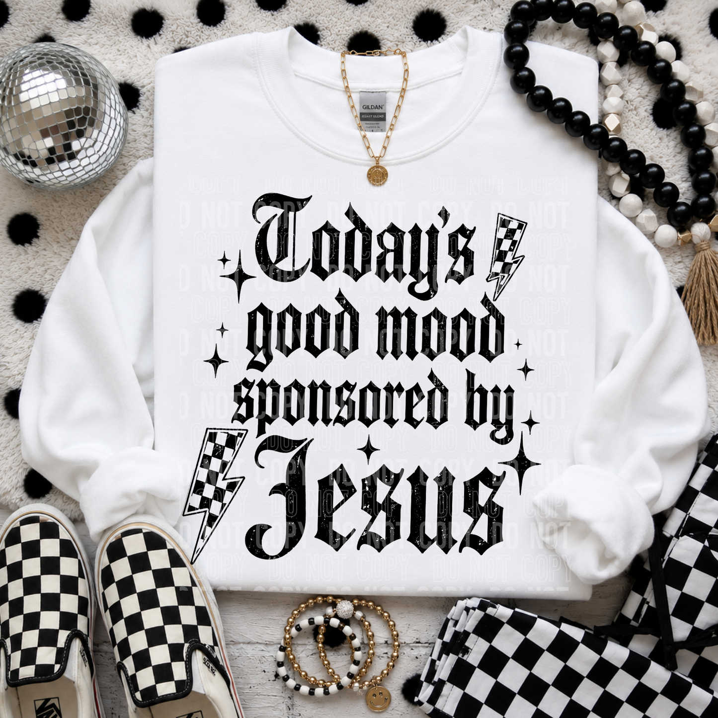 Today's Good Mood Sponsored By Jesus DTF Transfer