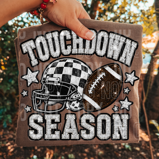 Touchdown Season Faux Sequin DTF Transfer