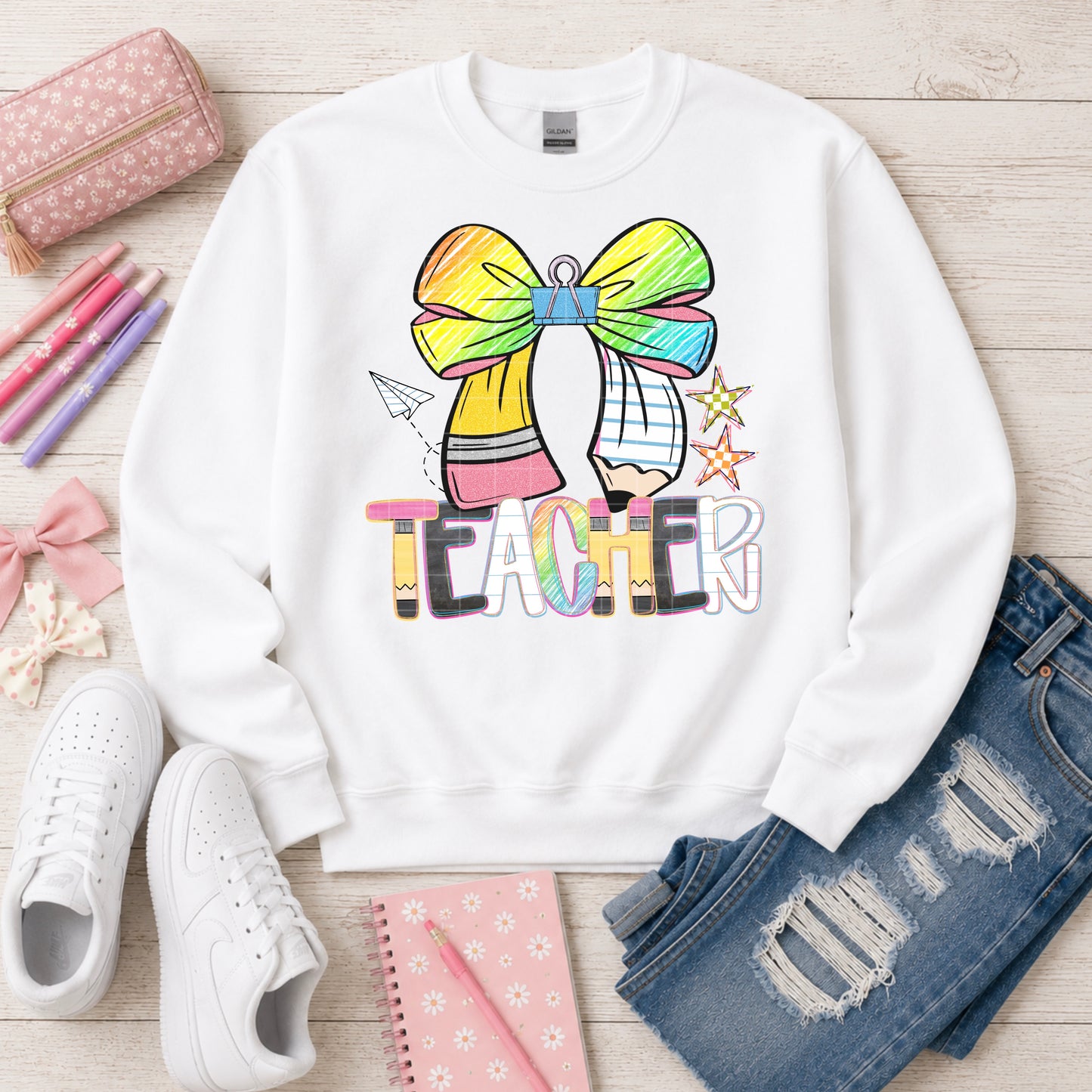 Teacher Bow DTF Transfer