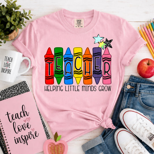 Teacher | Helping Little Minds Grow DTF Transfer