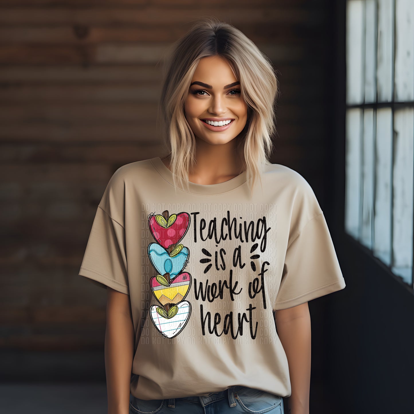 Teaching Is A Work Of Heart DTF Transfer