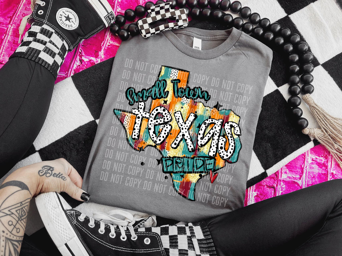 Texas Brushstroke State Pride DTF Transfer